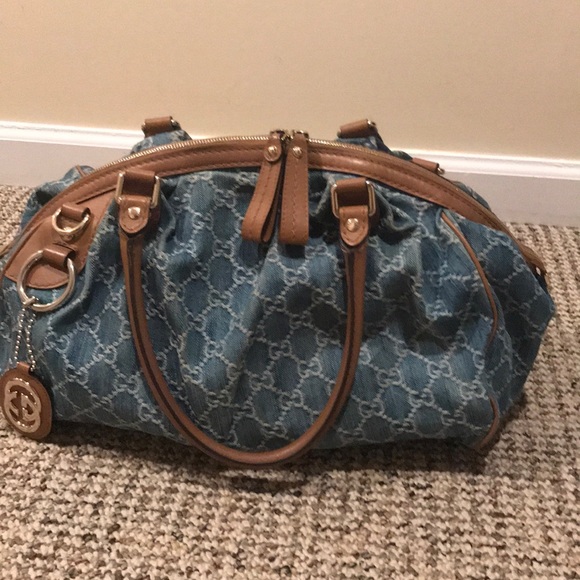 Gucci Boston Sukey Denim Bag - Picture 1 of 15